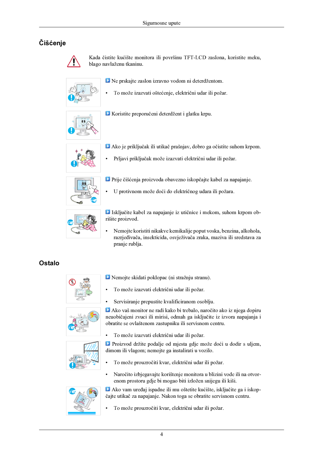 Samsung LS22MYMEBQ/EDC manual Čišćenje, Ostalo 