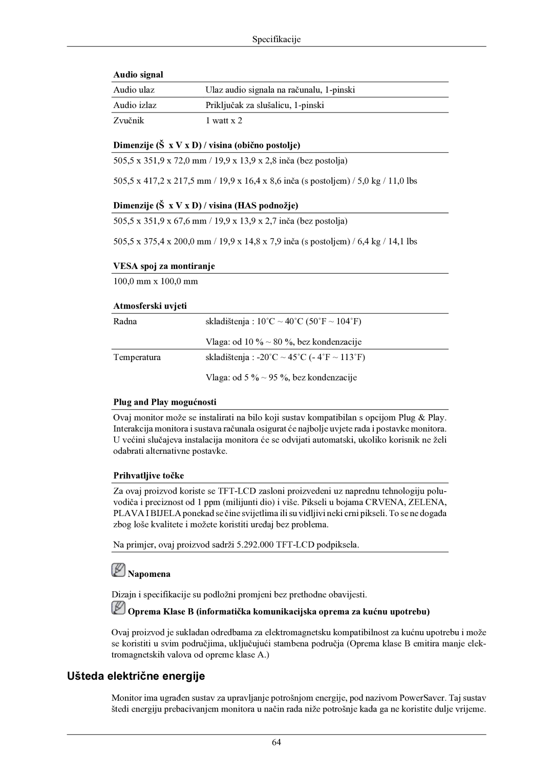 Samsung LS22MYMEBQ/EDC manual 100,0 mm x 100,0 mm 