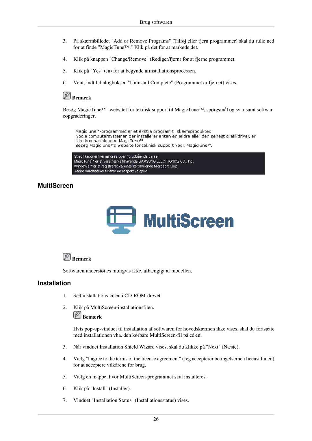 Samsung LS22MYKESQ/EDC, LS22MYMESCA/EN, LS22MYDEBCA/EN, LS24MYKDSC/EDC, LS22MYDESC/EDC, LS22MYKDSCA/EN manual MultiScreen 