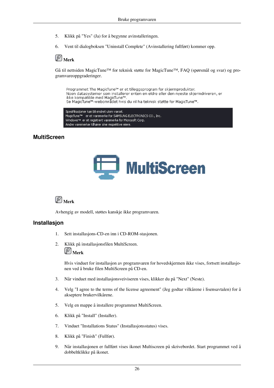 Samsung LS22MYKESQ/EDC, LS22MYMESCA/EN, LS22MYDEBCA/EN, LS24MYKDSC/EDC, LS22MYDESC/EDC, LS22MYKDSCA/EN manual MultiScreen 