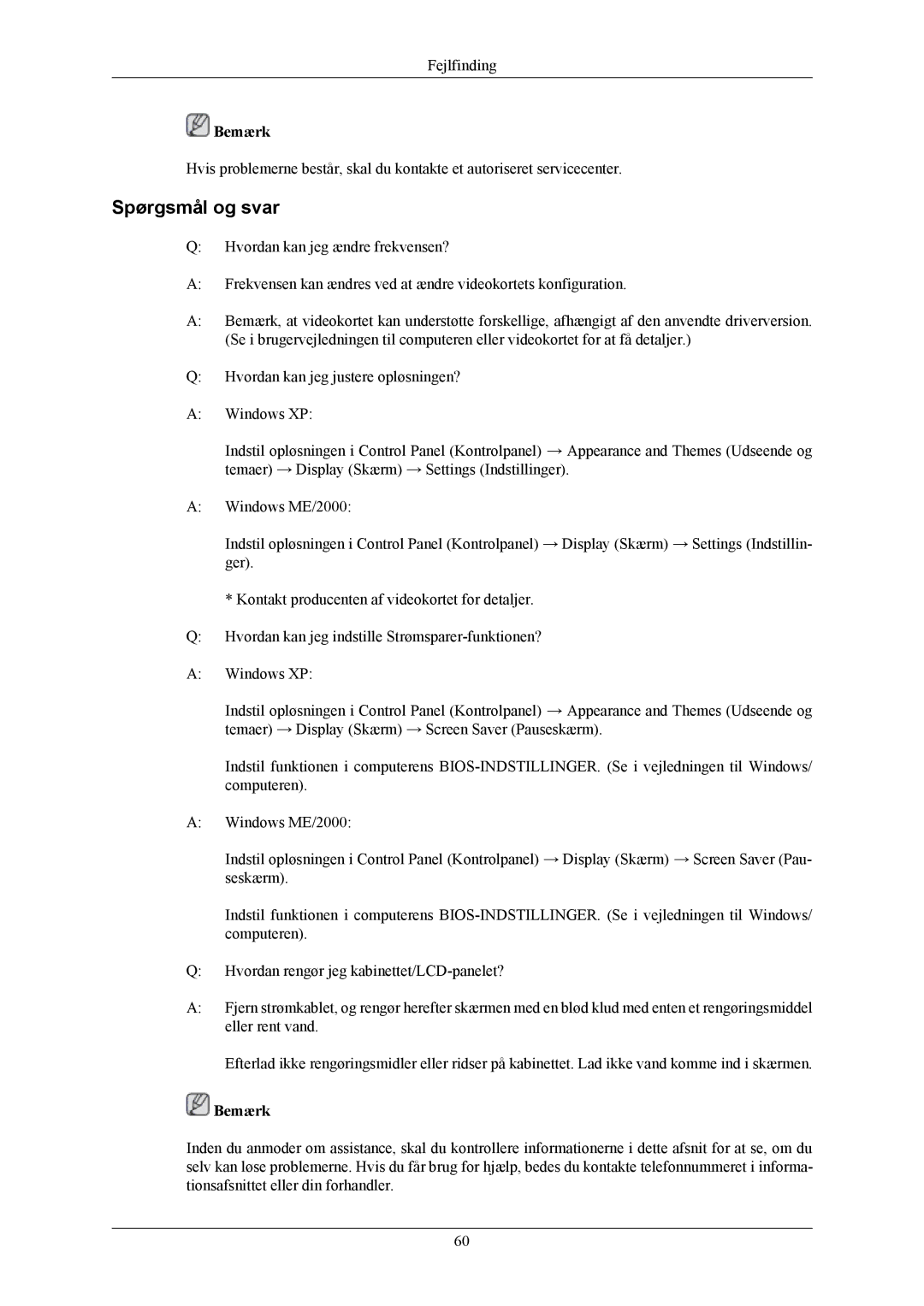 Samsung LS22MYMESCA/EN, LS22MYMESQ/EDC, LS20MYMEBQ/EDC, LS22MYMEBCA/EN, LS20MYMESQ/EDC, LS22MYMEBQ/EDC manual Spørgsmål og svar 