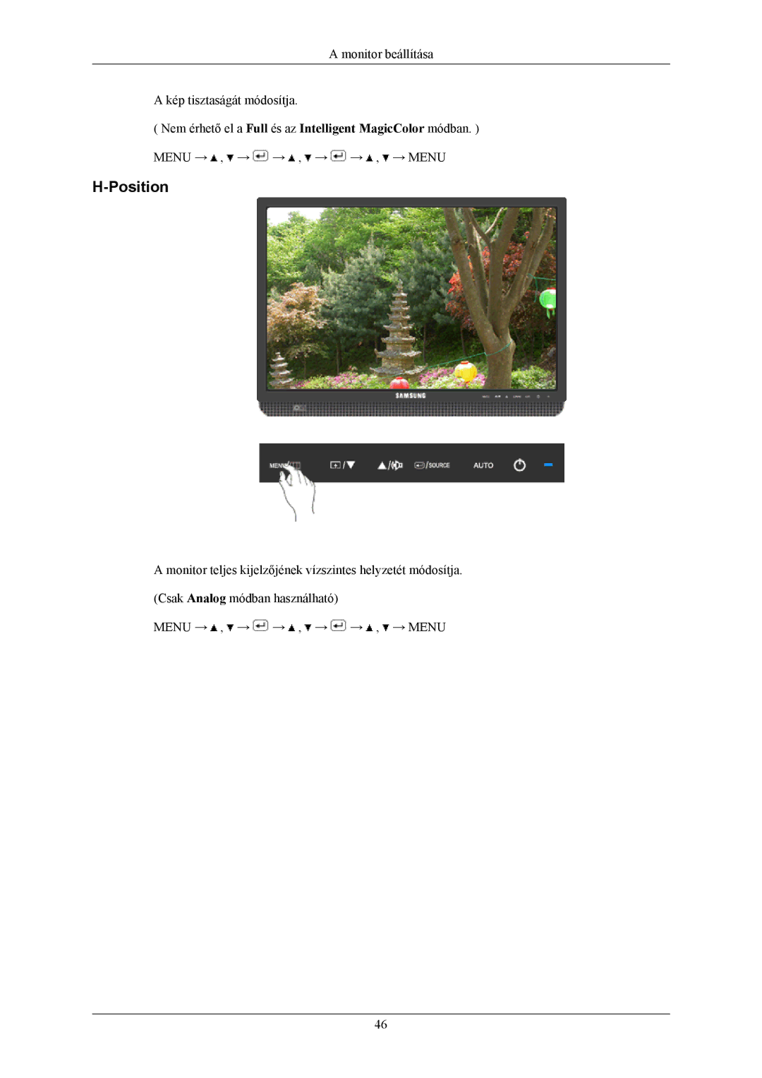 Samsung LS22MYMEBQ/EDC, LS22MYMESCA/EN, LS22MYMESQ/EDC, LS20MYMEBQ/EDC, LS22MYMEBCA/EN, LS20MYMESQ/EDC manual Position 