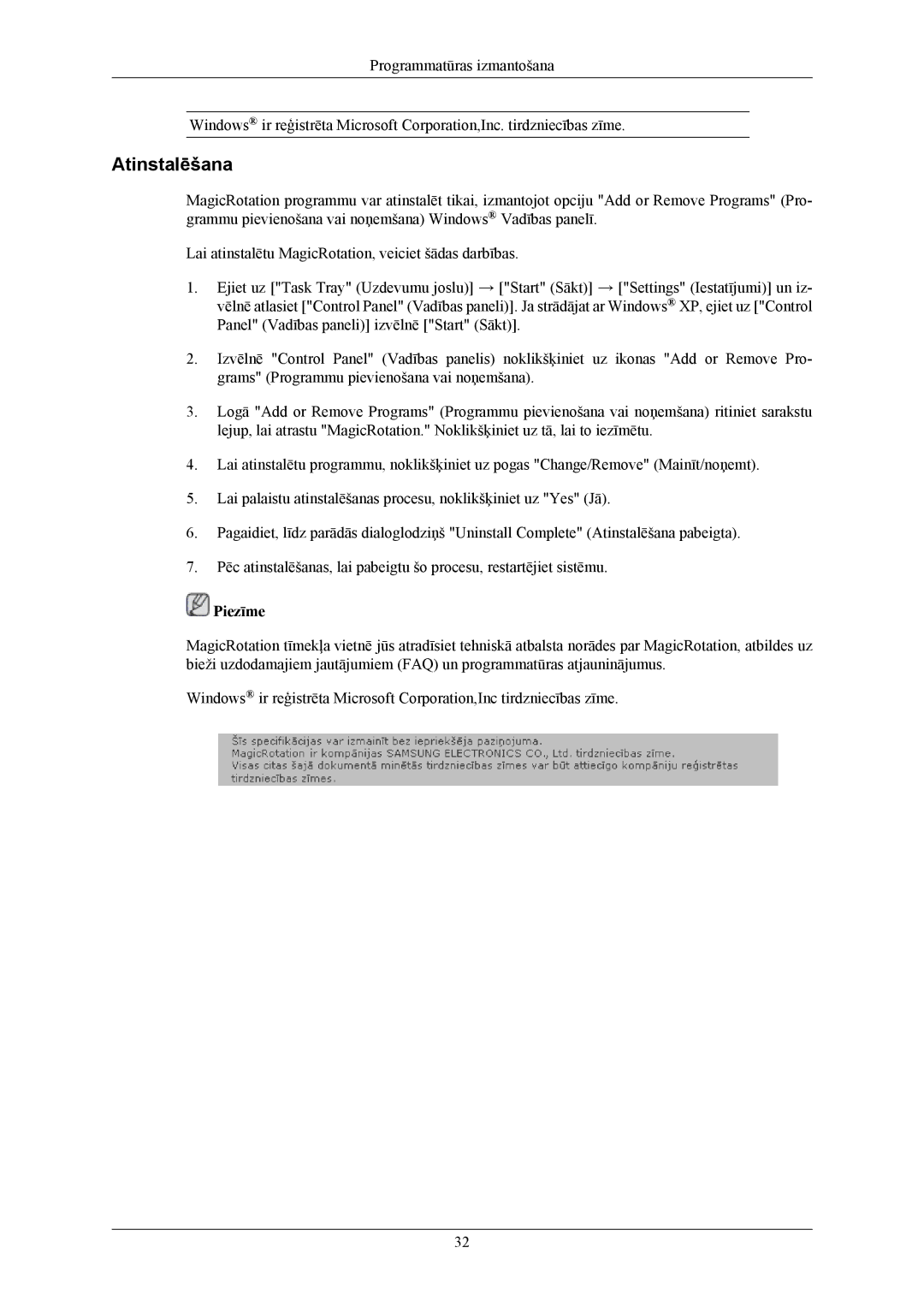 Samsung LS20MYMEBQ/EDC, LS22MYMESQ/EDC, LS20MYMESQ/EDC, LS22MYMEBQ/EDC manual Atinstalēšana 