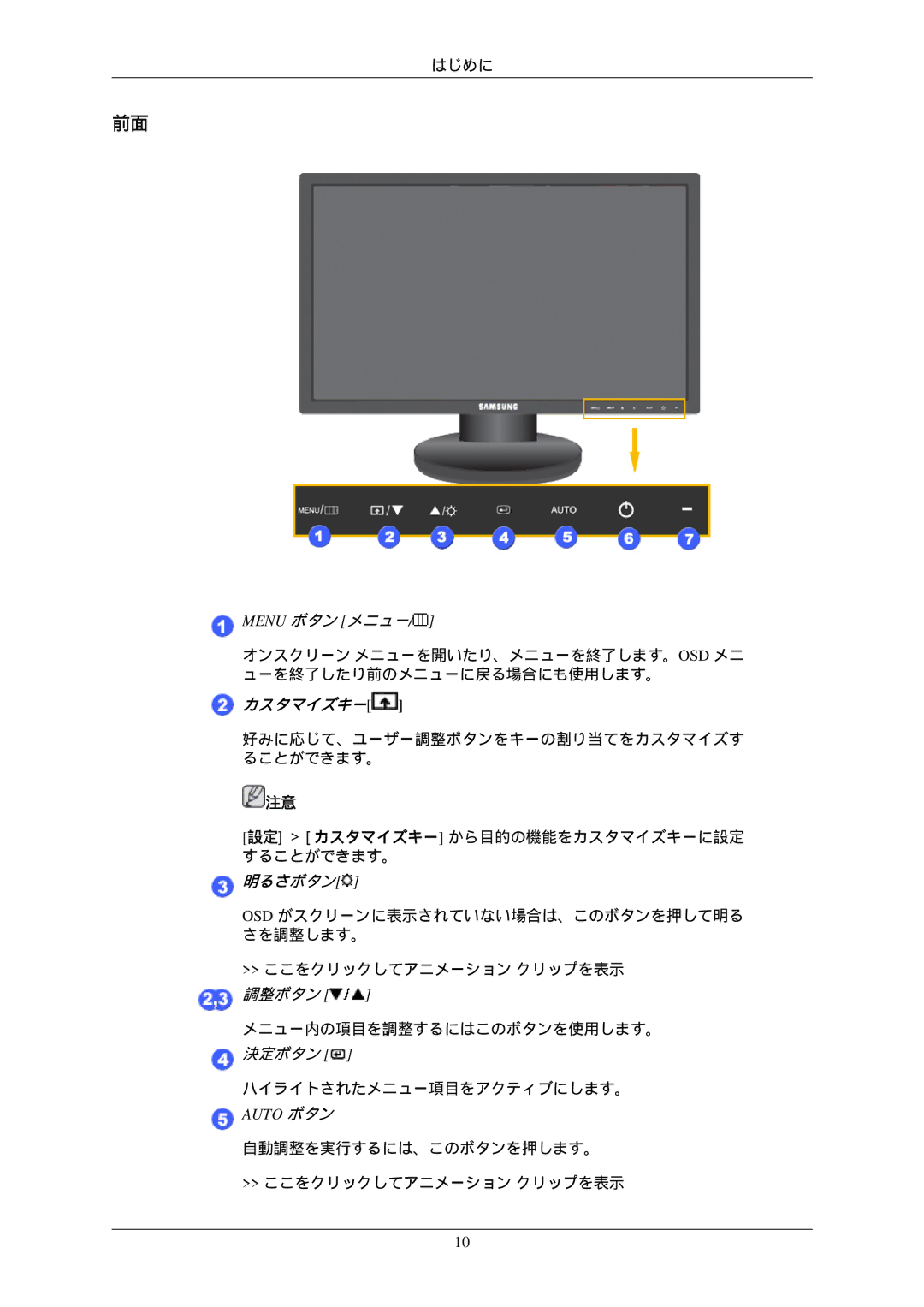 Samsung LS22MYNKB/XSJ, LS22MYNKN/XSJ, LS22MYNKBB/XSJ, LS22MYNKNB/XSJ manual カスタマイズキー 