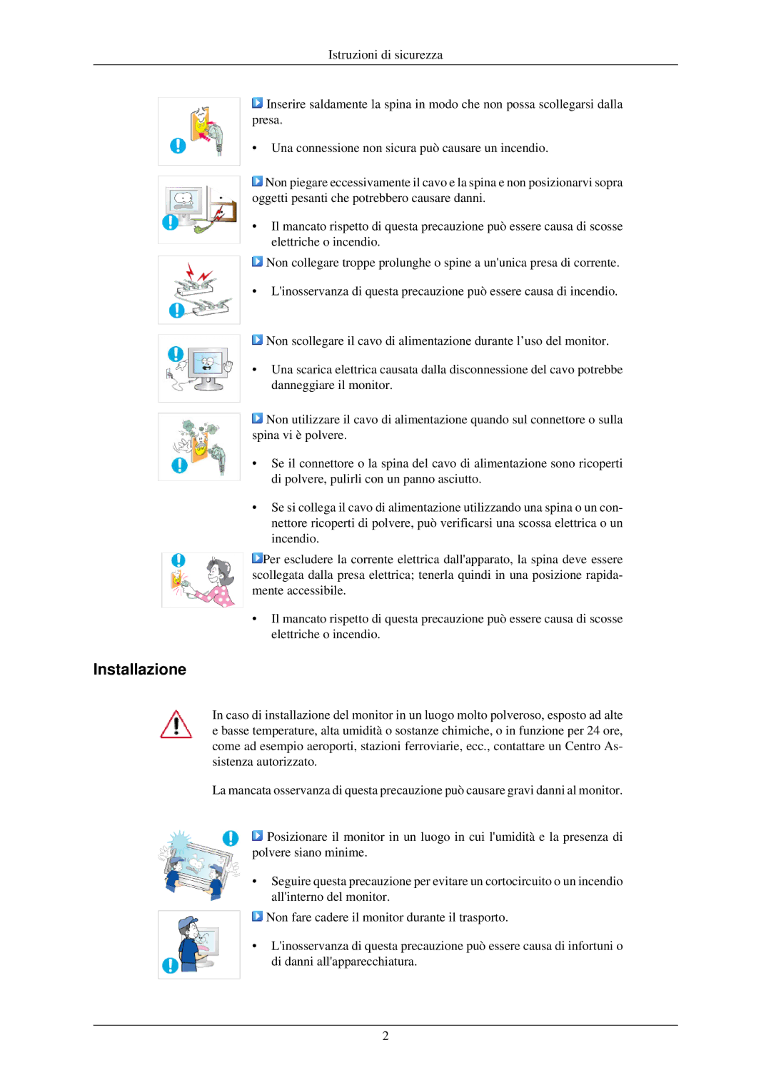 Samsung LS22MYNKBGEDC, LS22MYNKSB/EDC, LS22MYNKF/EDC, LS22MYNKBB/EDC, LS22MYNKB/EDC, LS22MYNKS/EDC manual Installazione 