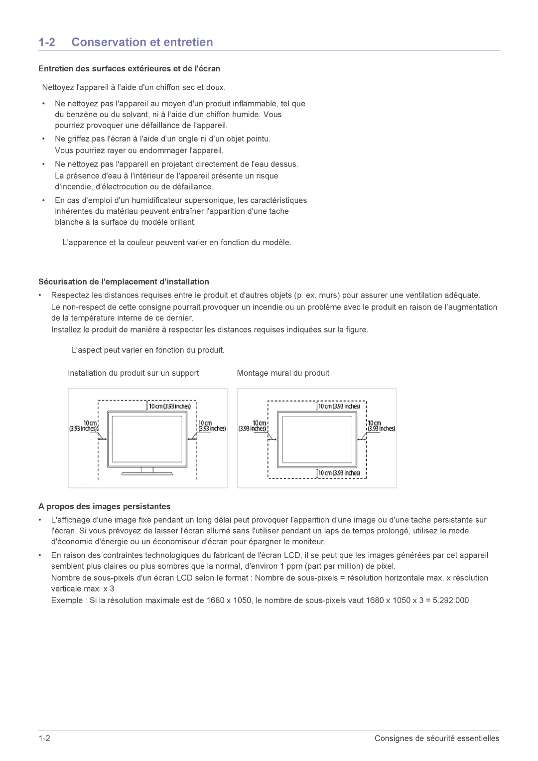 Samsung LS22MYPEBV/EN manual Conservation et entretien, Entretien des surfaces extérieures et de lécran 