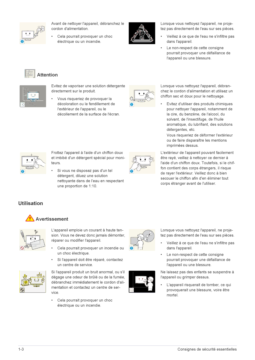 Samsung LS22MYPEBV/EN manual Utilisation 