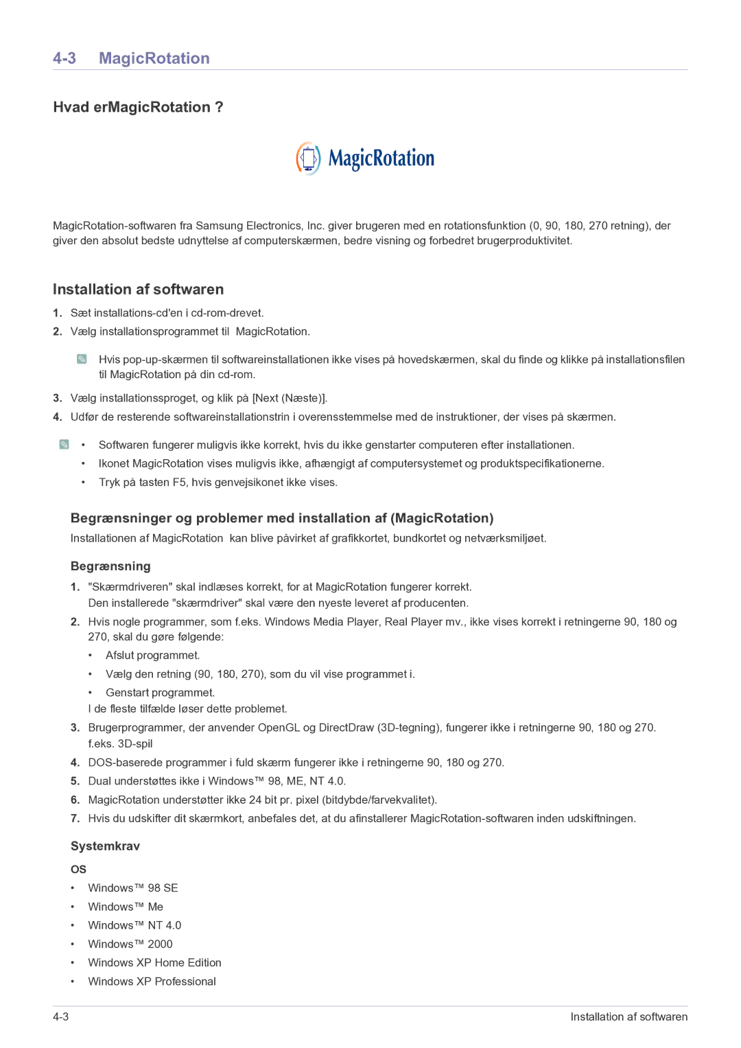 Samsung LS22MYPEBV/EN manual Hvad erMagicRotation ? 