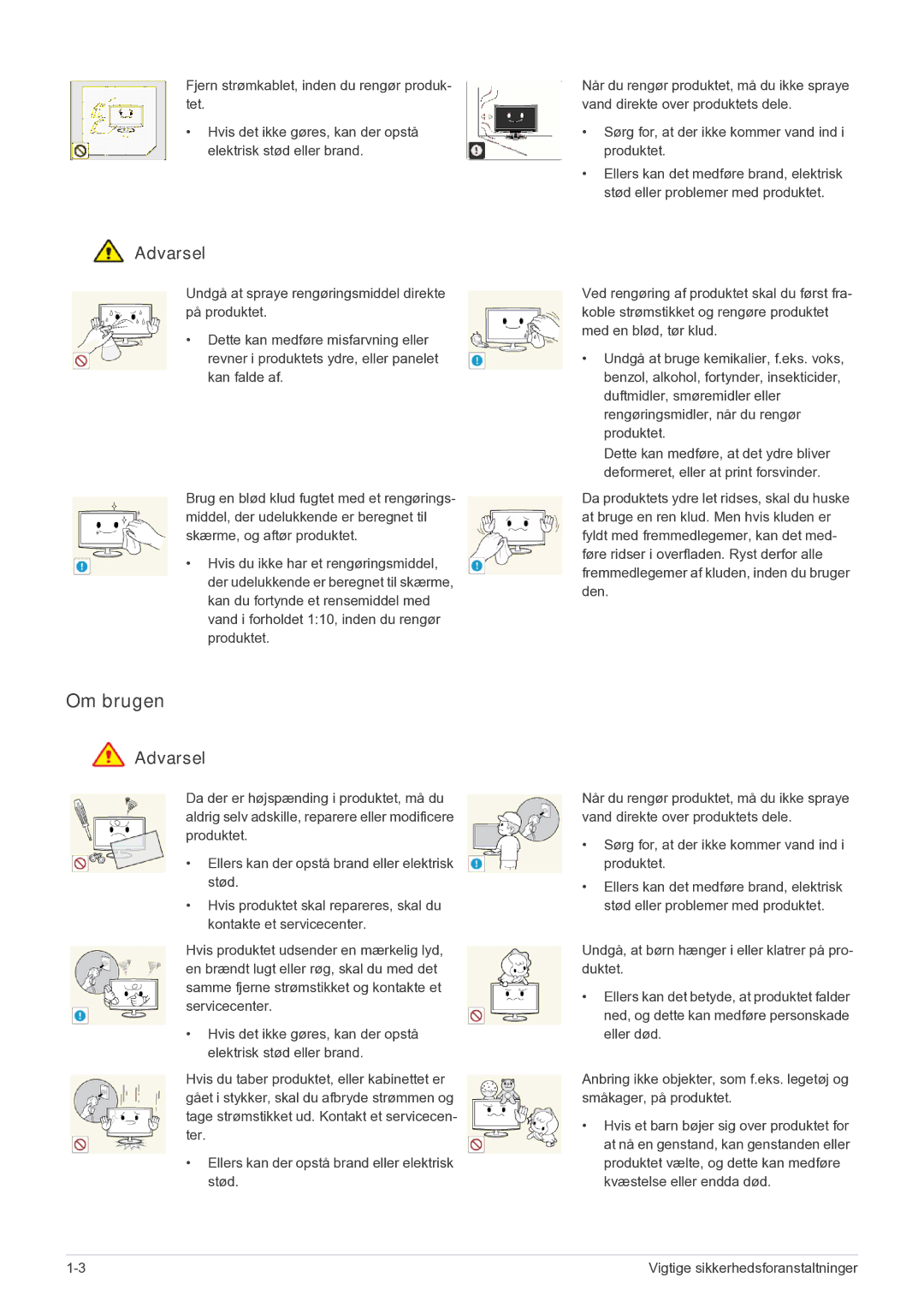 Samsung LS22MYPEBV/EN manual Om brugen 