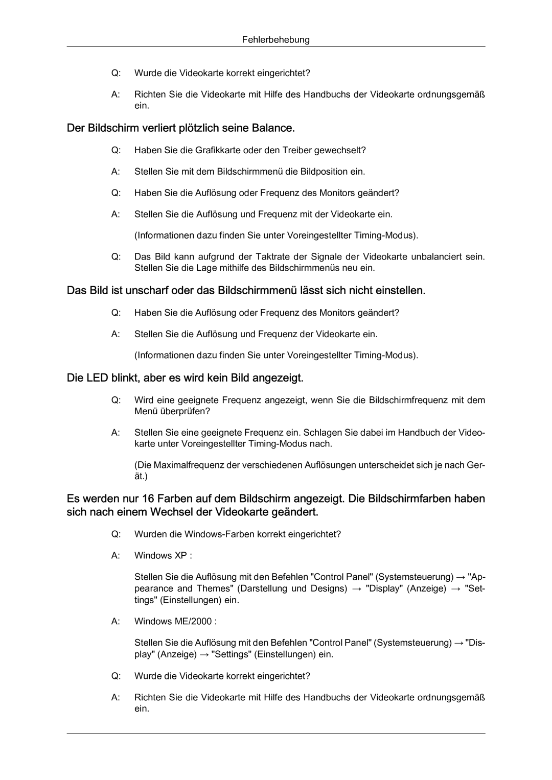 Samsung LS22MYQEBB/EDC Der Bildschirm verliert plötzlich seine Balance, Die LED blinkt, aber es wird kein Bild angezeigt 