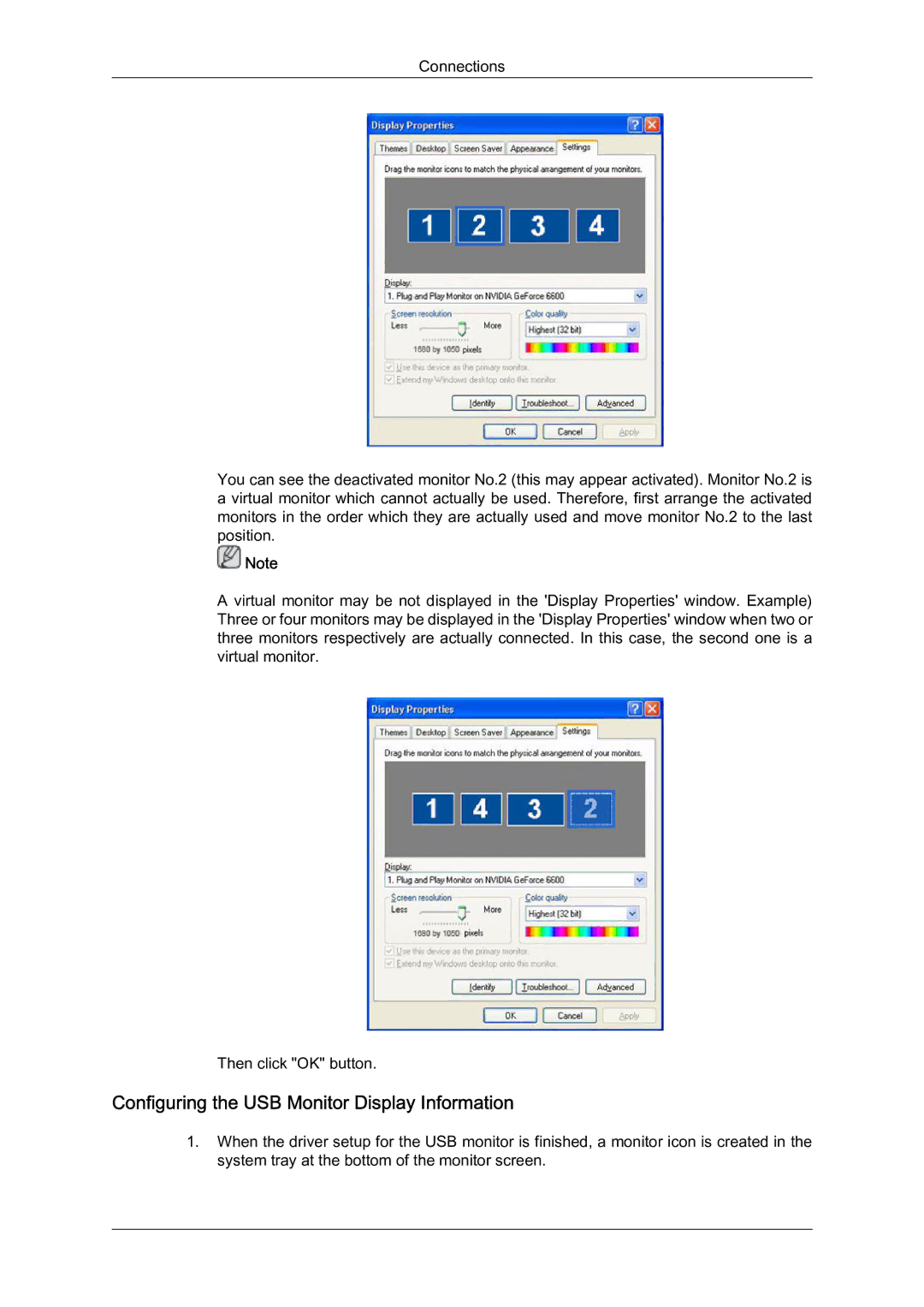 Samsung LS22MYQEBB/EDC manual Configuring the USB Monitor Display Information 