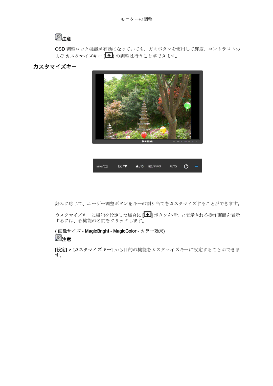 Samsung LS22MYQEBB/XJ, LS22MYQEBQ/XJ manual カスタマイズキー 