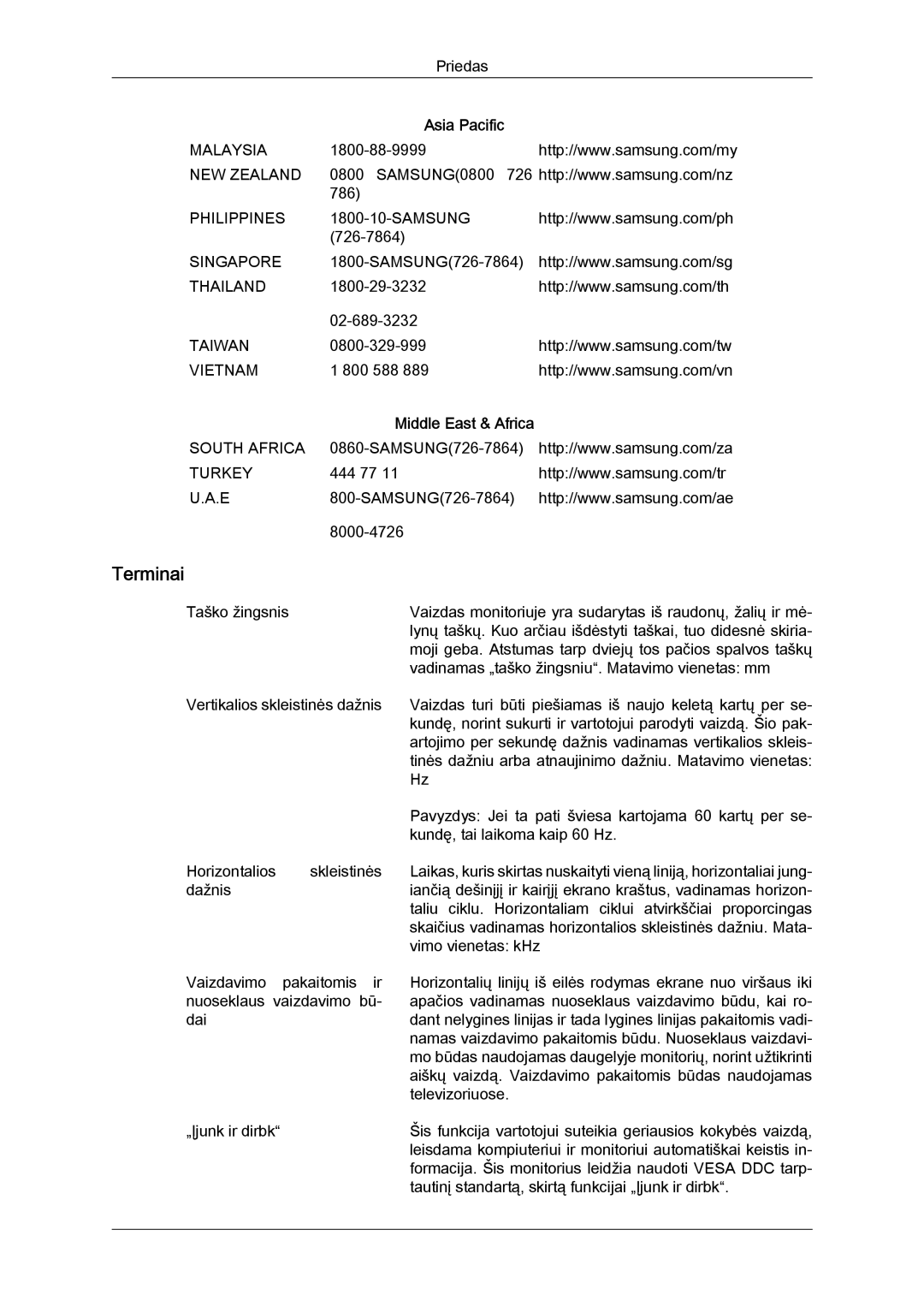 Samsung LS20MYYKBBA/EN, LS22MYYKBB/EDC, LS19MYYKBBA/EN, LS19MYYKBB/EDC, LS22MYYKBBA/EN manual Singapore Thailand 