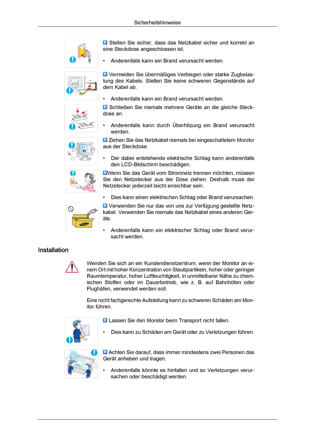 Samsung LS19MYYKBB/EDC, LS22MYYKBB/EDC, LS22MYLKF/EDC, LS19MYYKBBA/EN, LS22MYYKBBA/EN manual Installation 