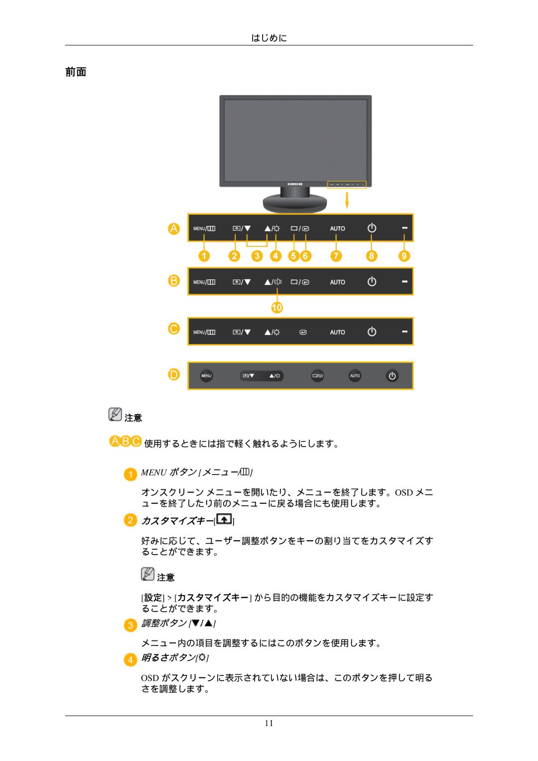 Samsung LS20MYNKN/XSJ, LS22MYZKBQA/XJ, LS22MYNKB/XSJ, LS24MYKKBQ/XSJ, LS20MYZKBQ/XSJ, LS20MYNKNB/XSJ, LS20MYNKB/XSJ カスタマイズキー 