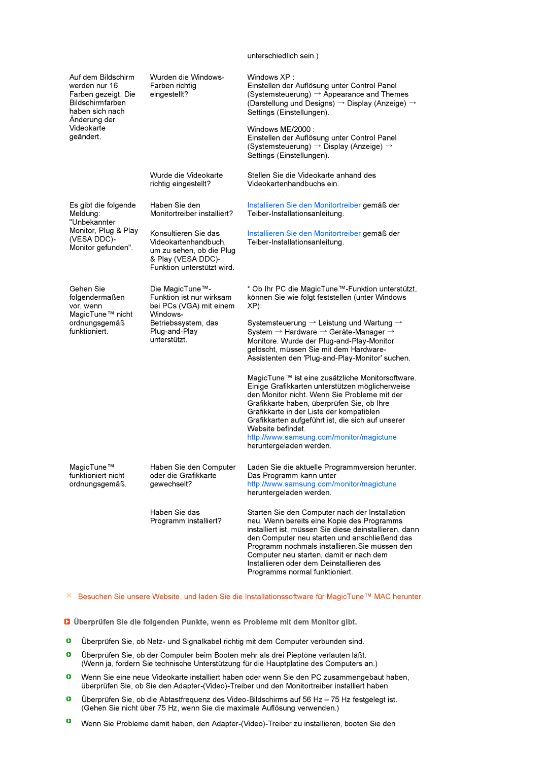 Samsung LS20PEBSFV/EDC, LS22PEBSFV/EDC manual Installieren Sie den Monitortreiber gemäß der 