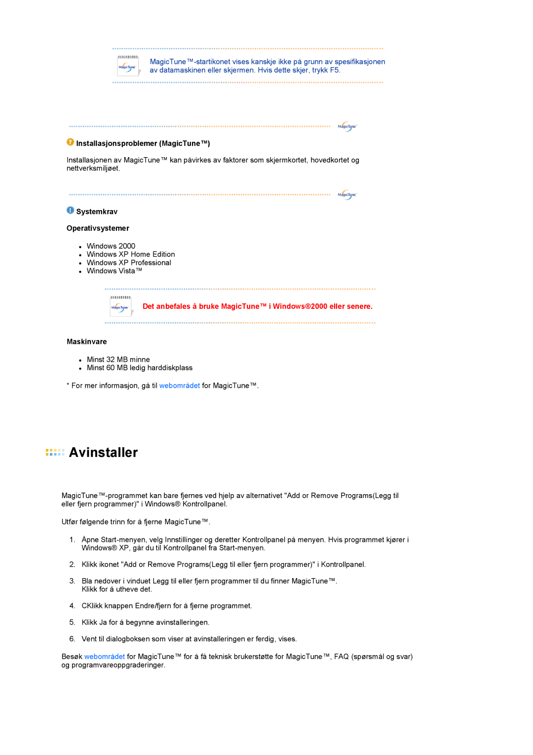 Samsung LS22PEBSFV/EDC, LS20PEBSFV/EDC manual Avinstaller 