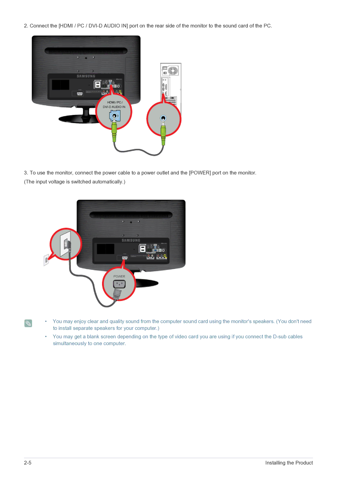 Samsung LS22PTESF/CH manual Installing the Product 