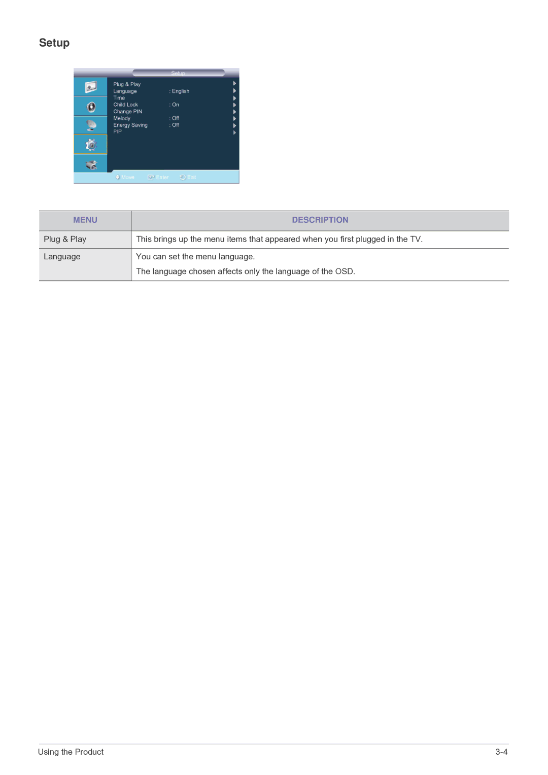 Samsung LS22PTESF/CH manual Setup 