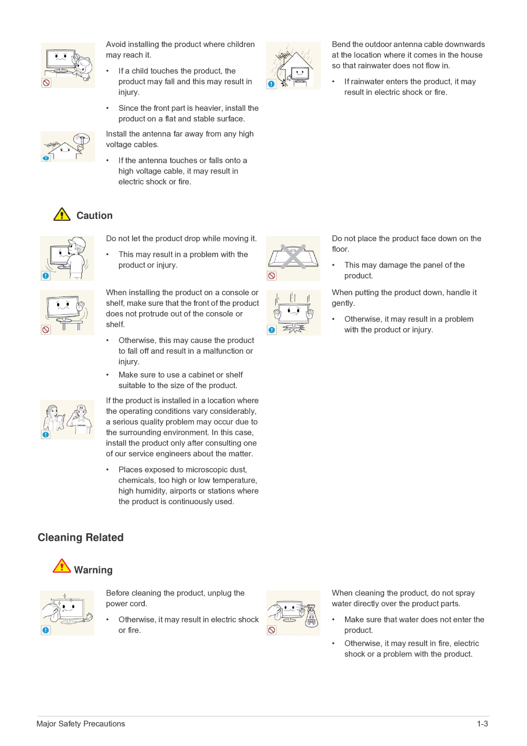 Samsung LS22PTESF/CH manual Cleaning Related 