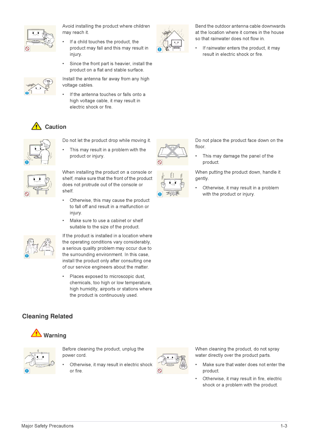 Samsung LS22PTESF/XV manual Cleaning Related 