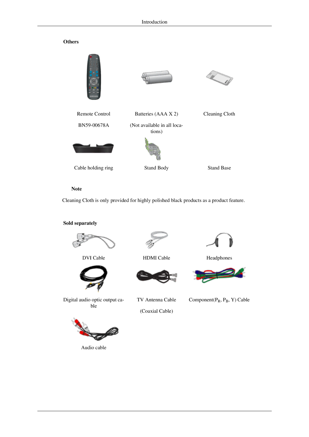 Samsung LS22TDSSU/CT manual Others, Sold separately 