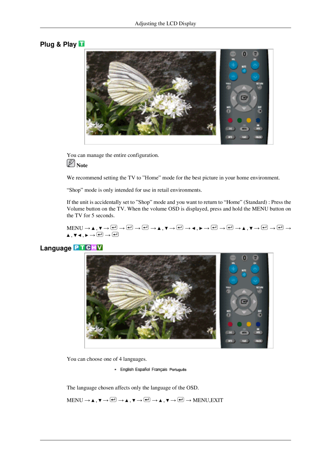 Samsung LS22TDSSU/CT manual Plug & Play, Language 