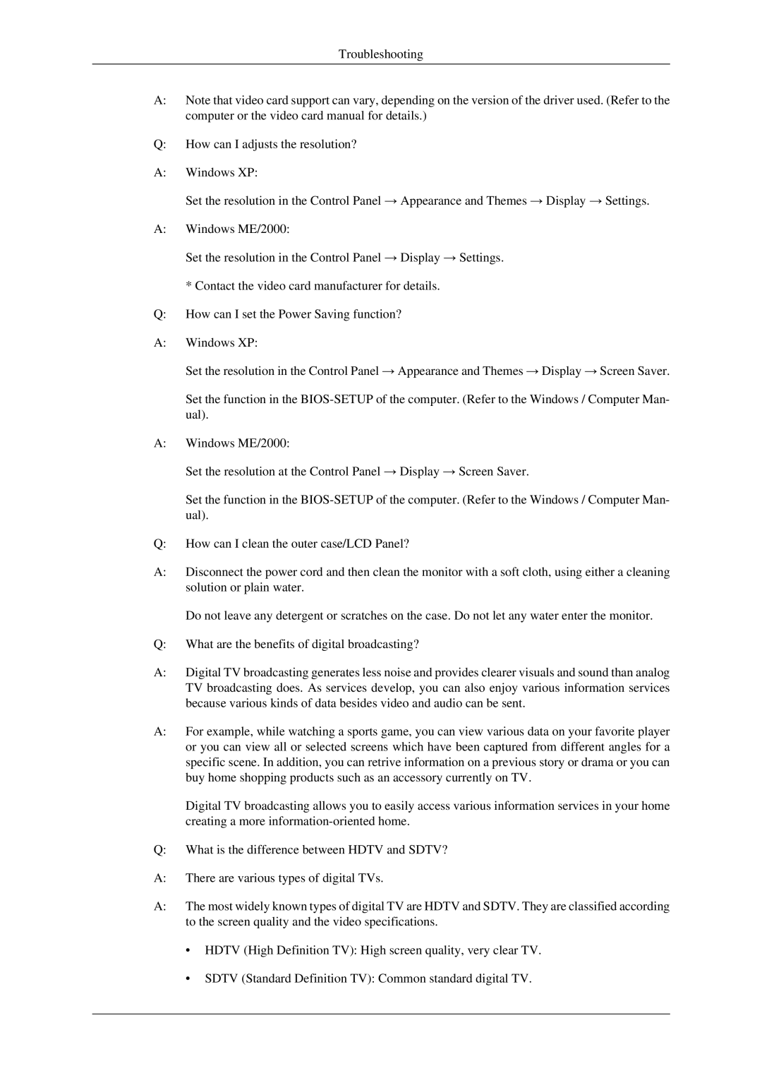 Samsung LS22TDSSU/CT manual 