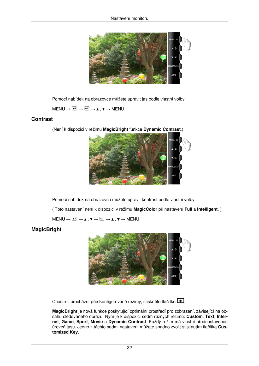 Samsung LS22TWPSUV/EN manual Contrast, MagicBright 