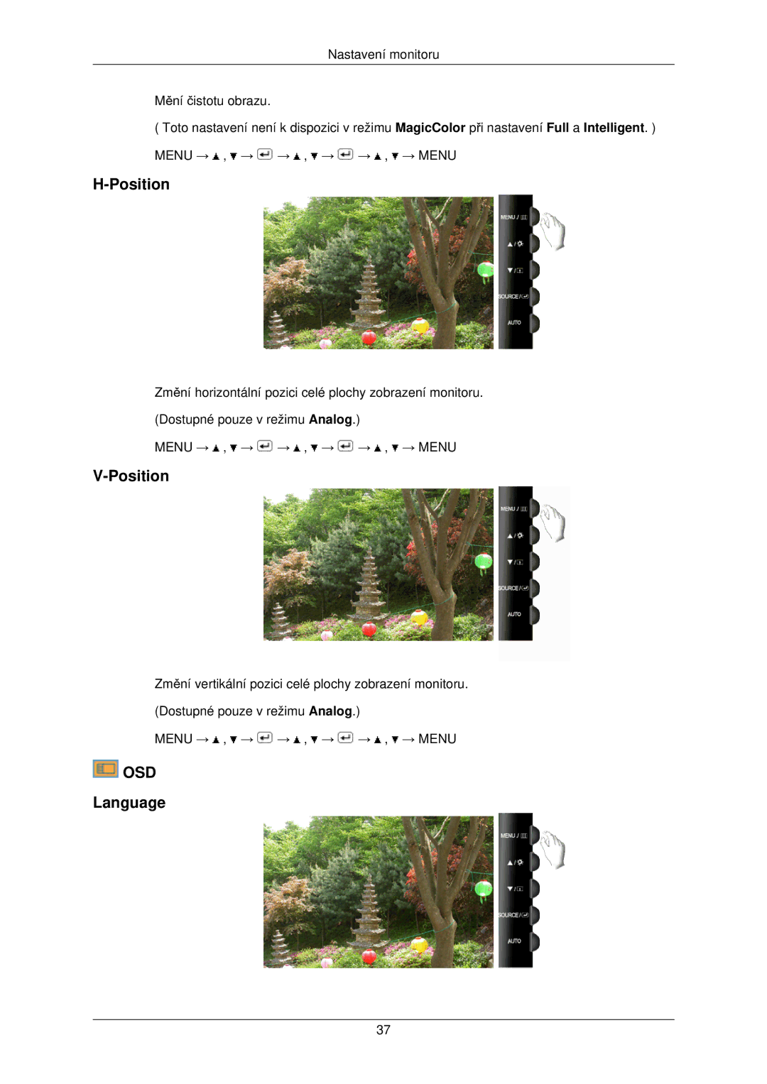 Samsung LS22TWPSUV/EN manual Position, Language 