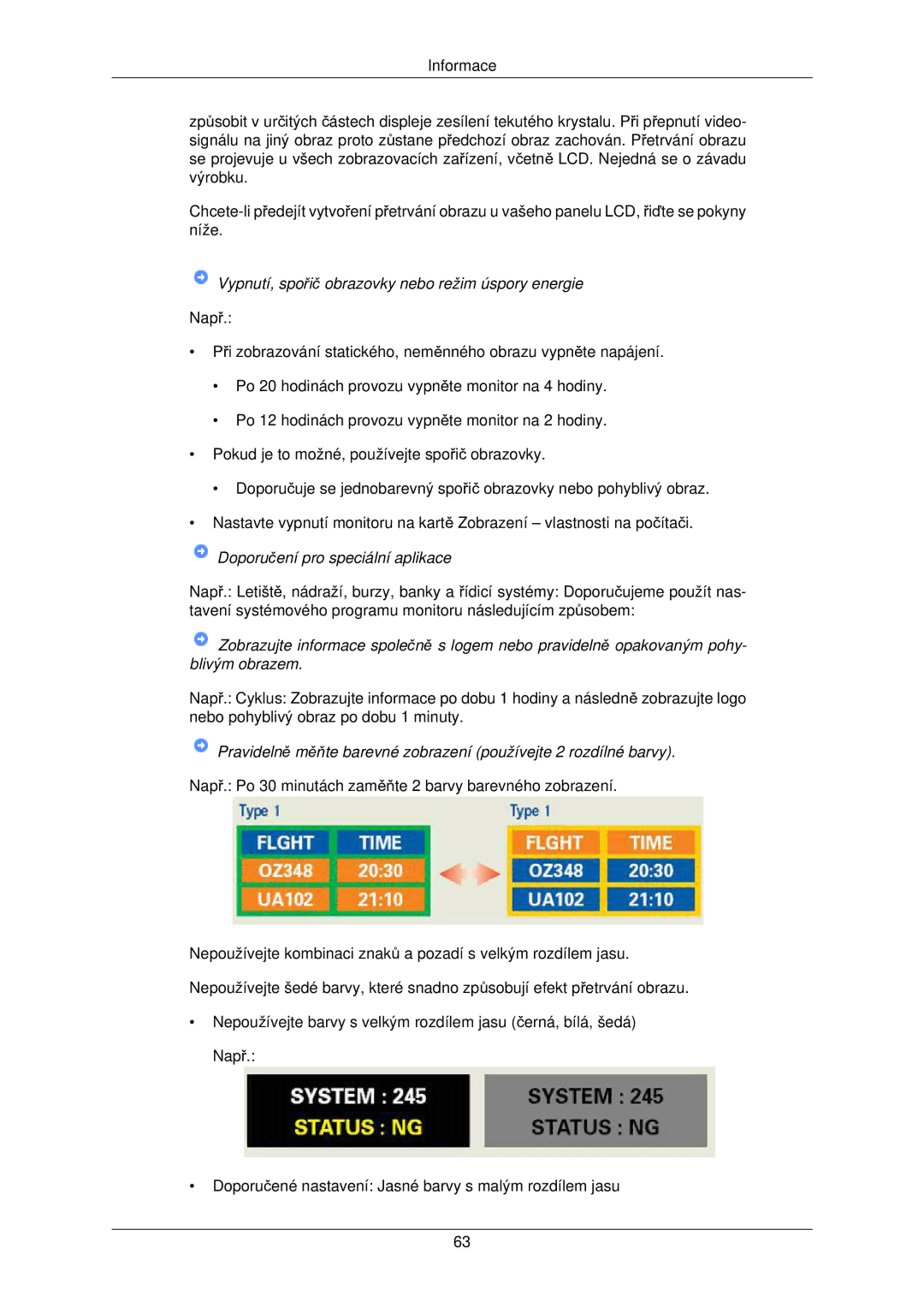 Samsung LS22TWPSUV/EN manual Vypnutí, spořič obrazovky nebo režim úspory energie 