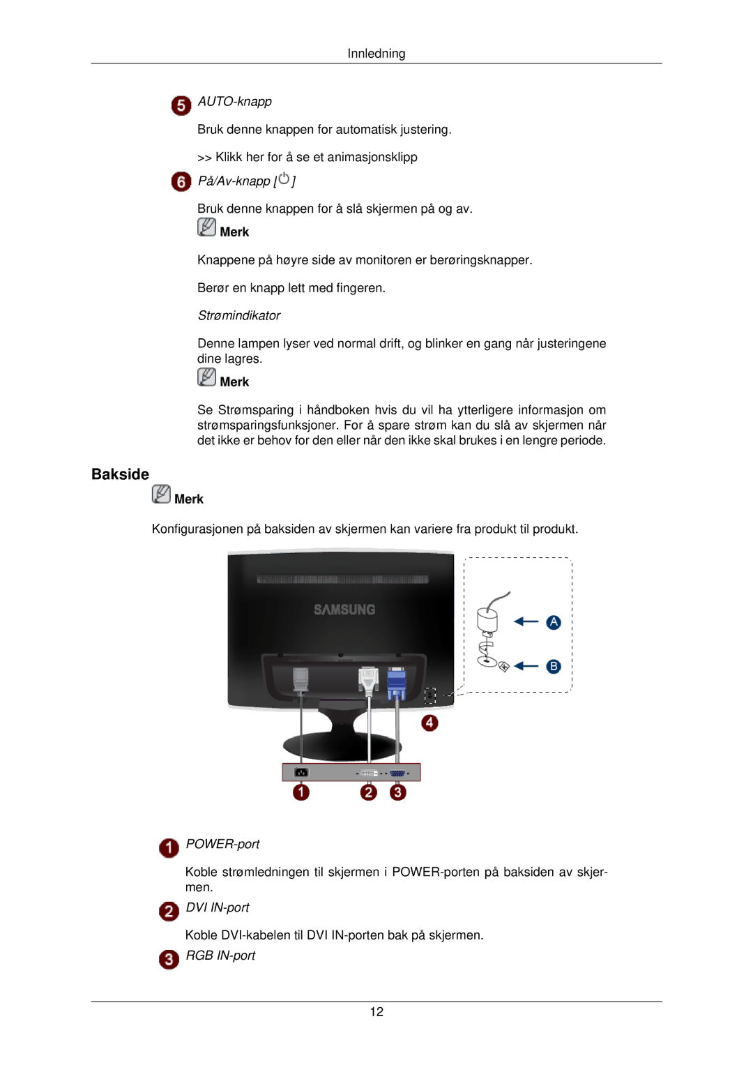 Samsung LS22TWPSUV/EN manual Bakside 