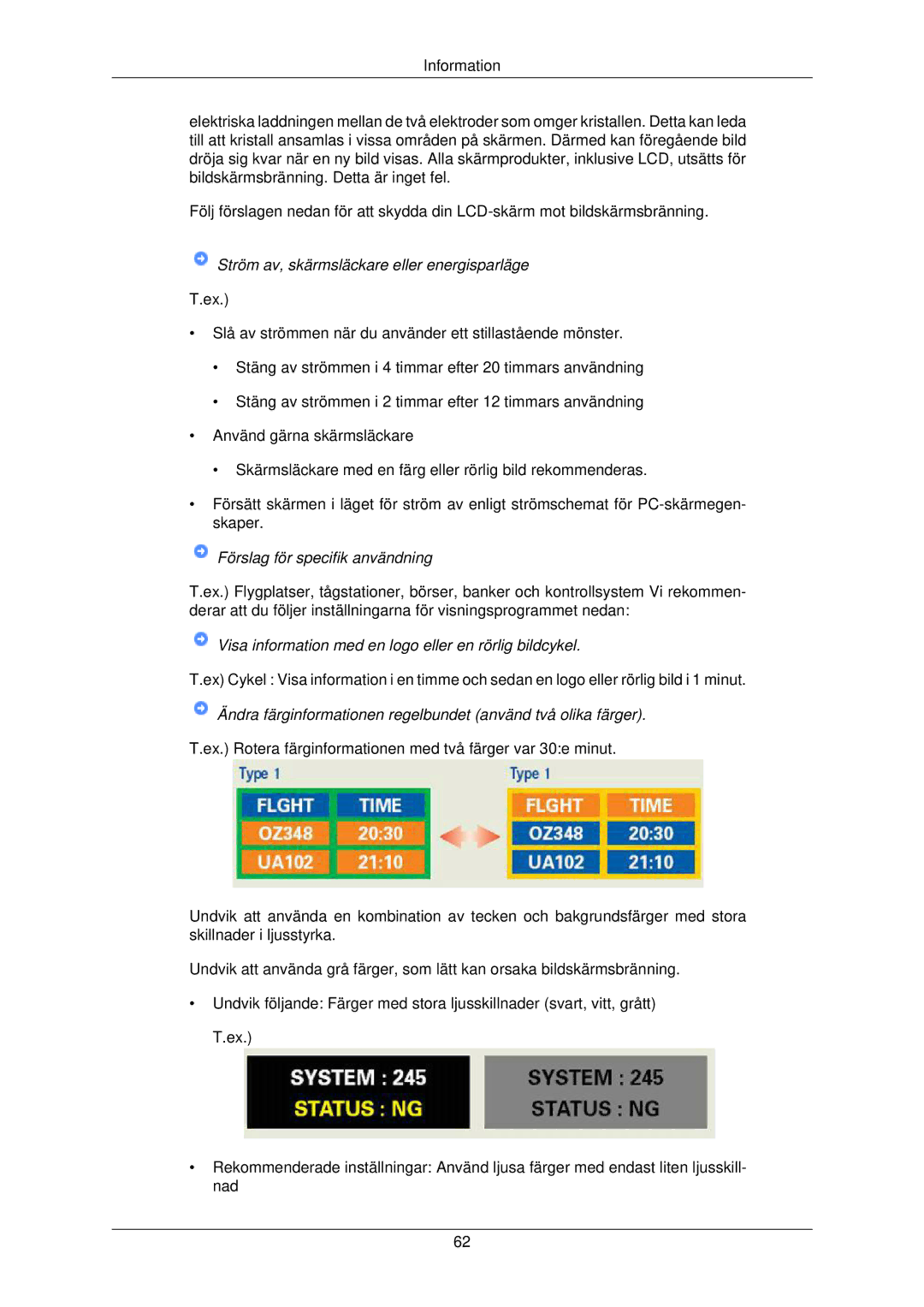 Samsung LS22TWPSUV/EN manual Visa information med en logo eller en rörlig bildcykel 