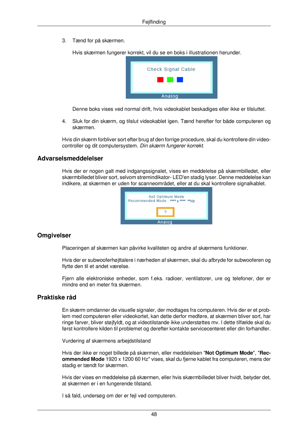 Samsung LS22TWPSUV/EN manual Omgivelser 