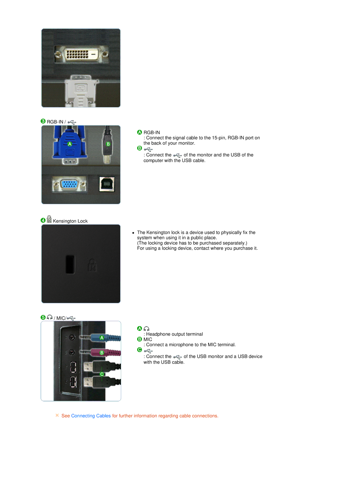 Samsung LS22UCWSFV/EDC, LS22UCWSFVBEDC manual Rgb-In 