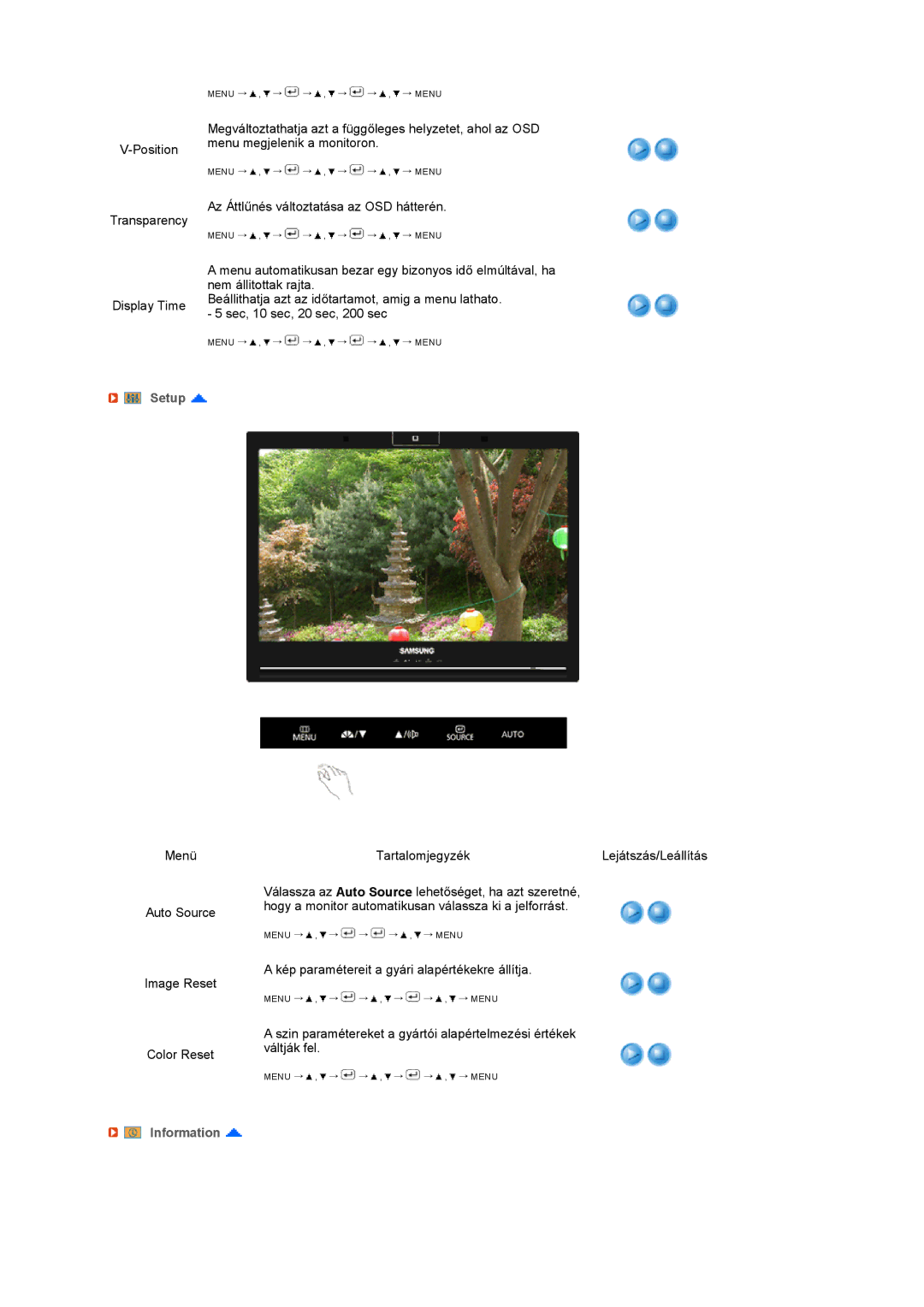 Samsung LS22UCWSFVBEDC, LS22UCWSFV/EDC manual Setup, Information 