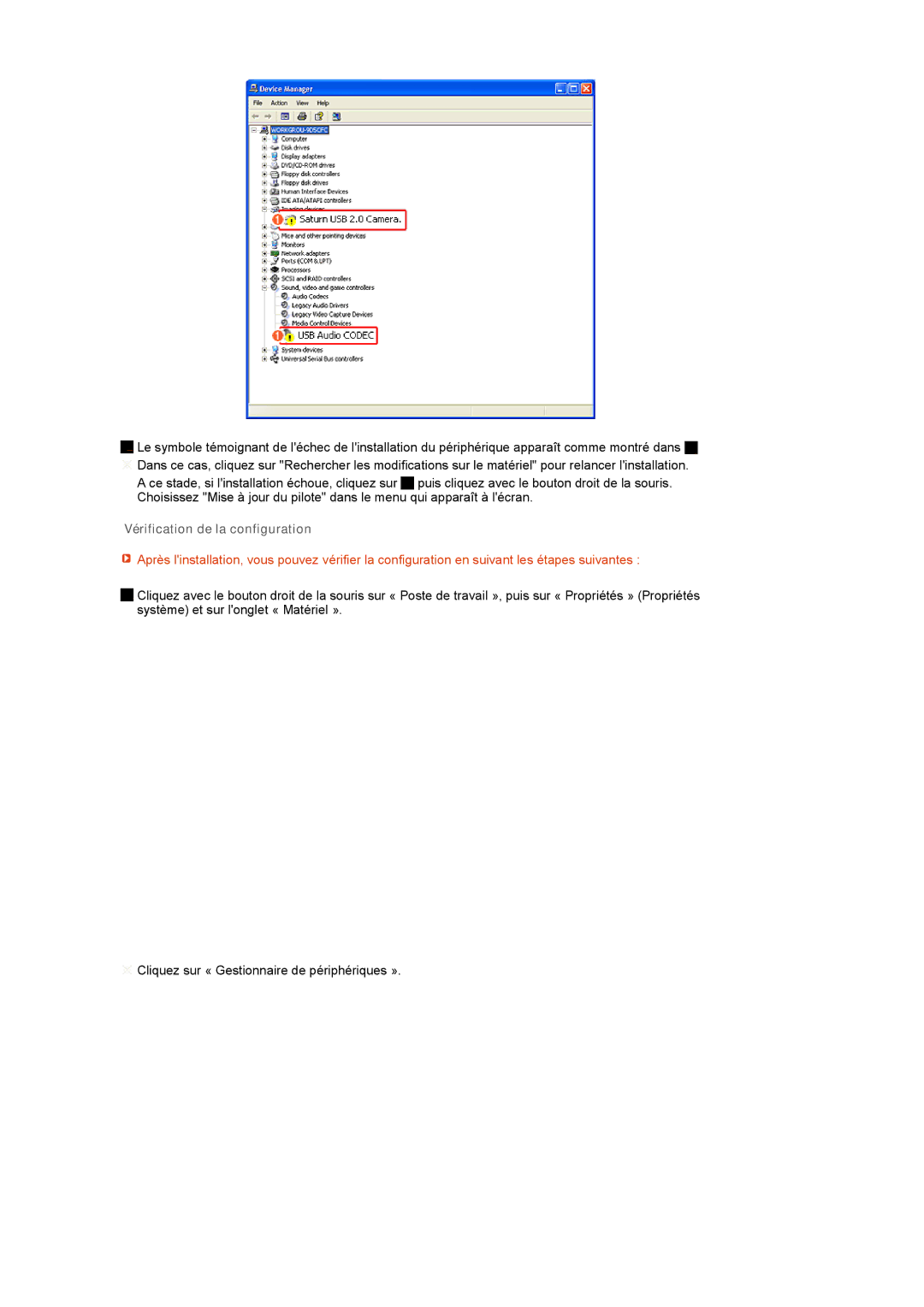 Samsung LS22UCWSFV/EDC manual Vérification de la configuration 