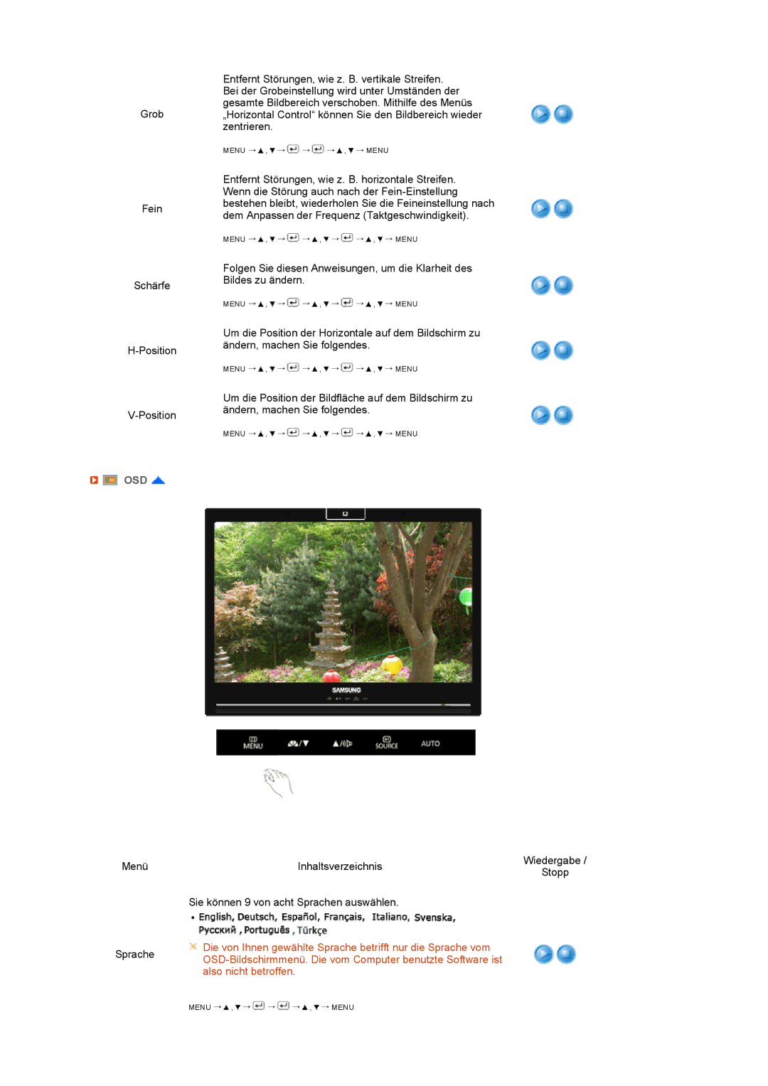 Samsung LS22UCWSFV/EDC manual Osd 