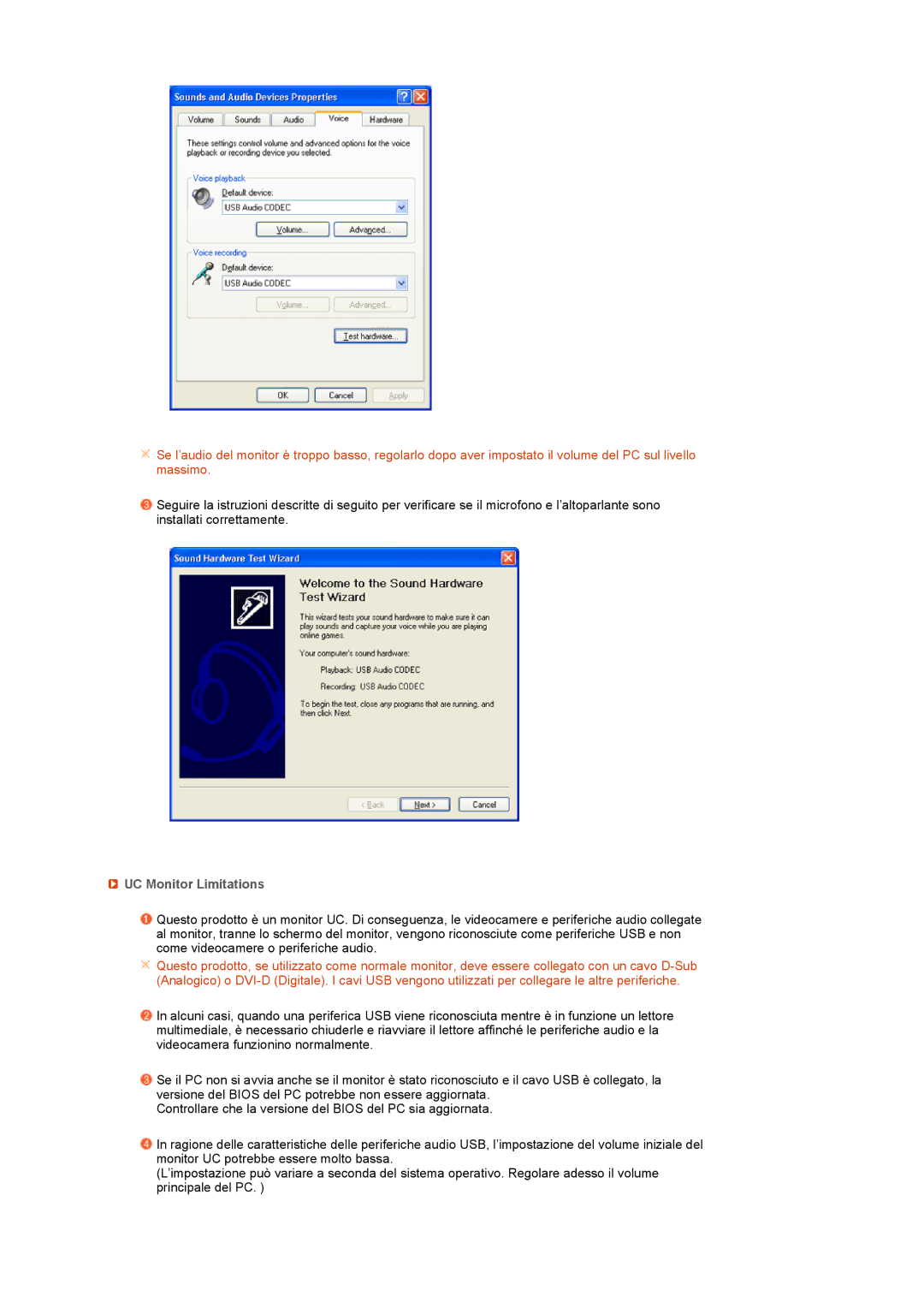 Samsung LS22UCWSFV/EDC manual UC Monitor Limitations 