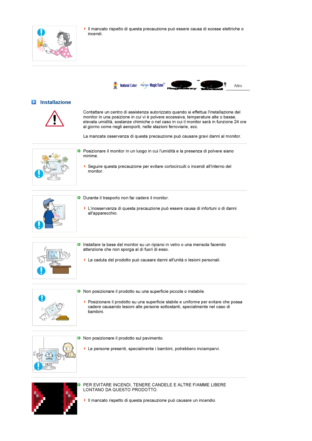 Samsung LS22UCWSFV/EDC manual Installazione 