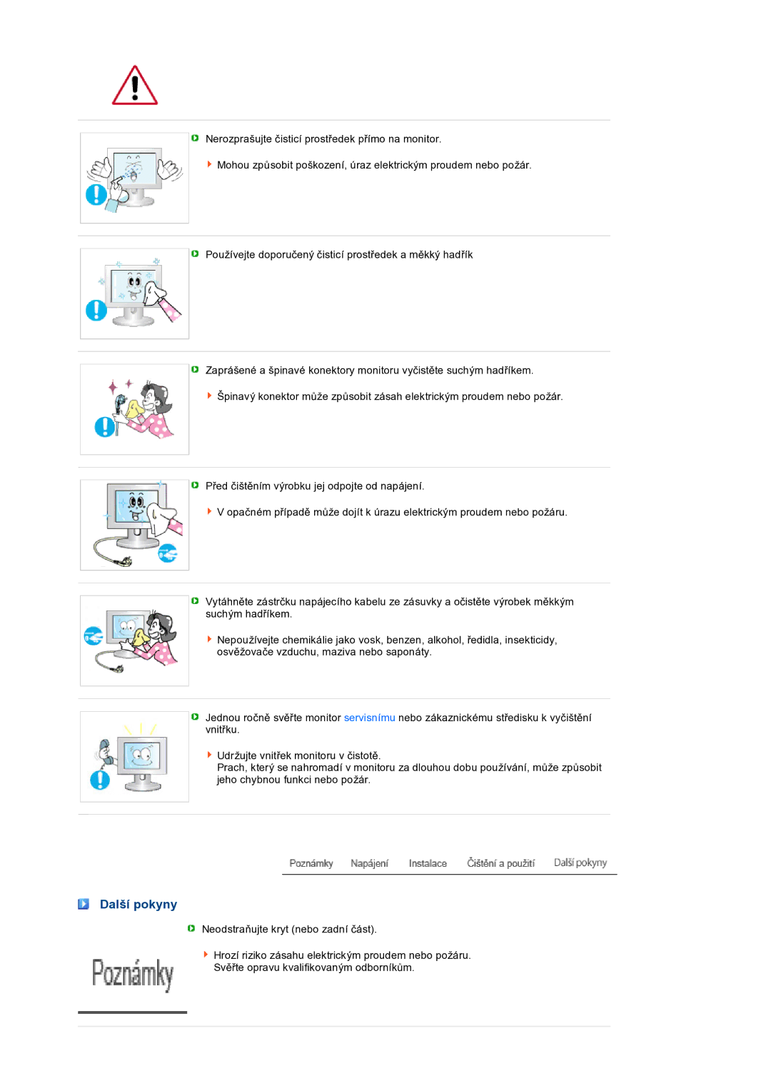 Samsung LS22UCWSFV/EDC manual Další pokyny 