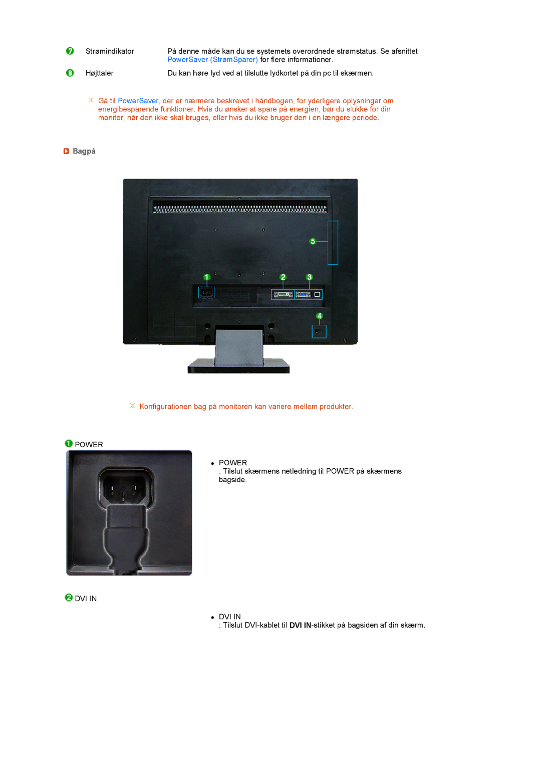 Samsung LS22UCWSFV/EDC manual Bagpå 