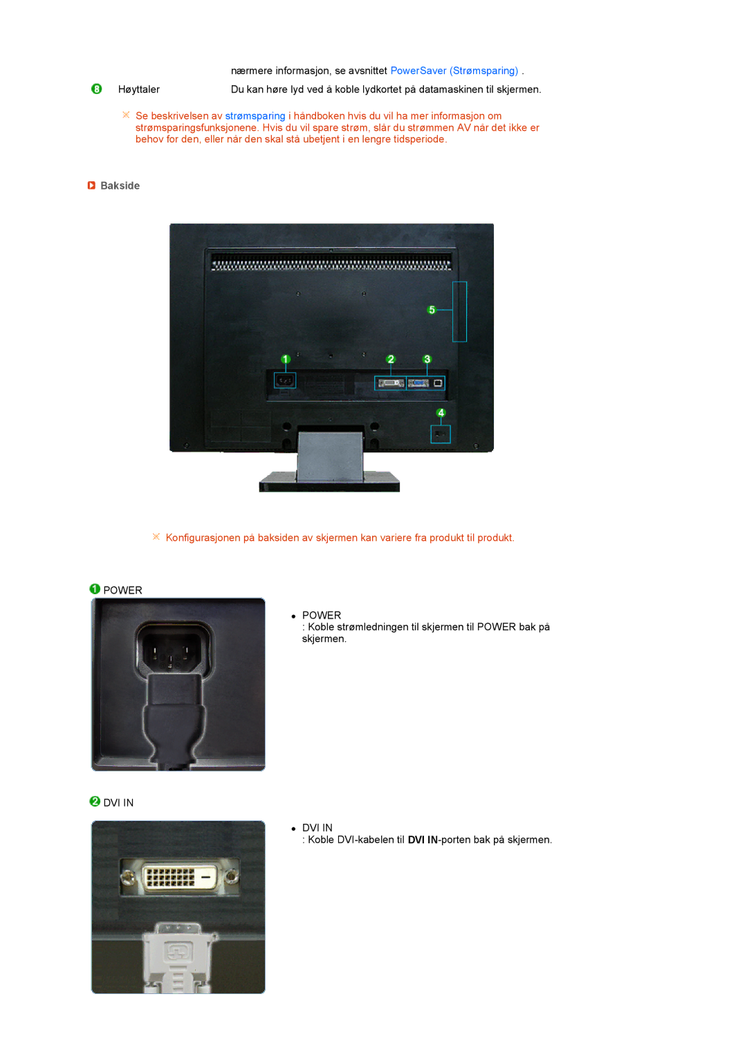 Samsung LS22UCWSFV/EDC manual Bakside 