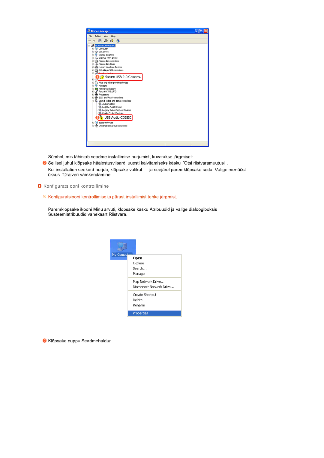 Samsung LS22UCWSFV/EDC manual Konfiguratsiooni kontrollimine 