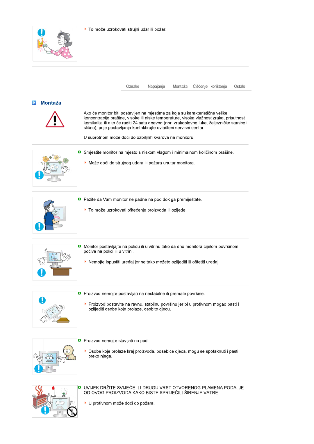 Samsung LS22UCWSFV/EDC manual Montaža 