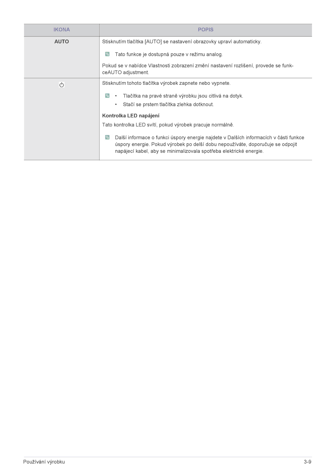 Samsung LS24X3HKFN/EN, LS22X3HKFH/XF, LS24X3HKFE/EN, LS22X3HKFN/EN, LS23X3HKFN/EN, LS22X3HKFE/EN manual Auto 