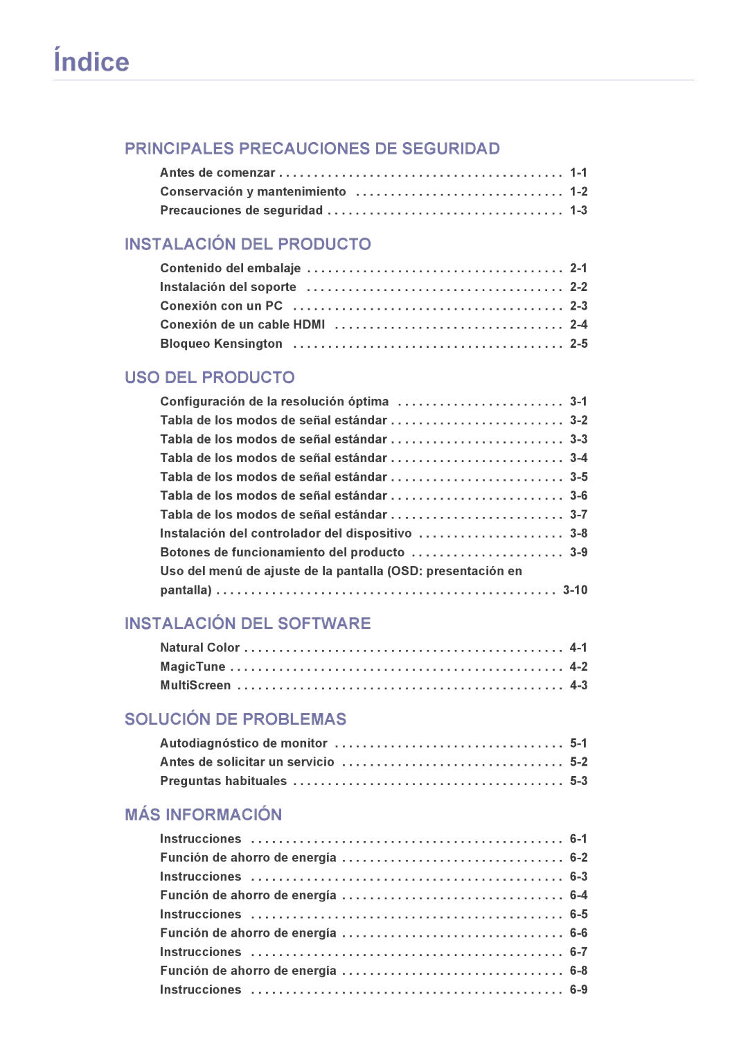 Samsung LS24X3HKFN/EN, LS22X3HKFH/XF, LS24X3HKFE/EN, LS23X3HKFN/EN, LS22X3HKFE/EN, LS22X3HKFE/XS manual Índice 