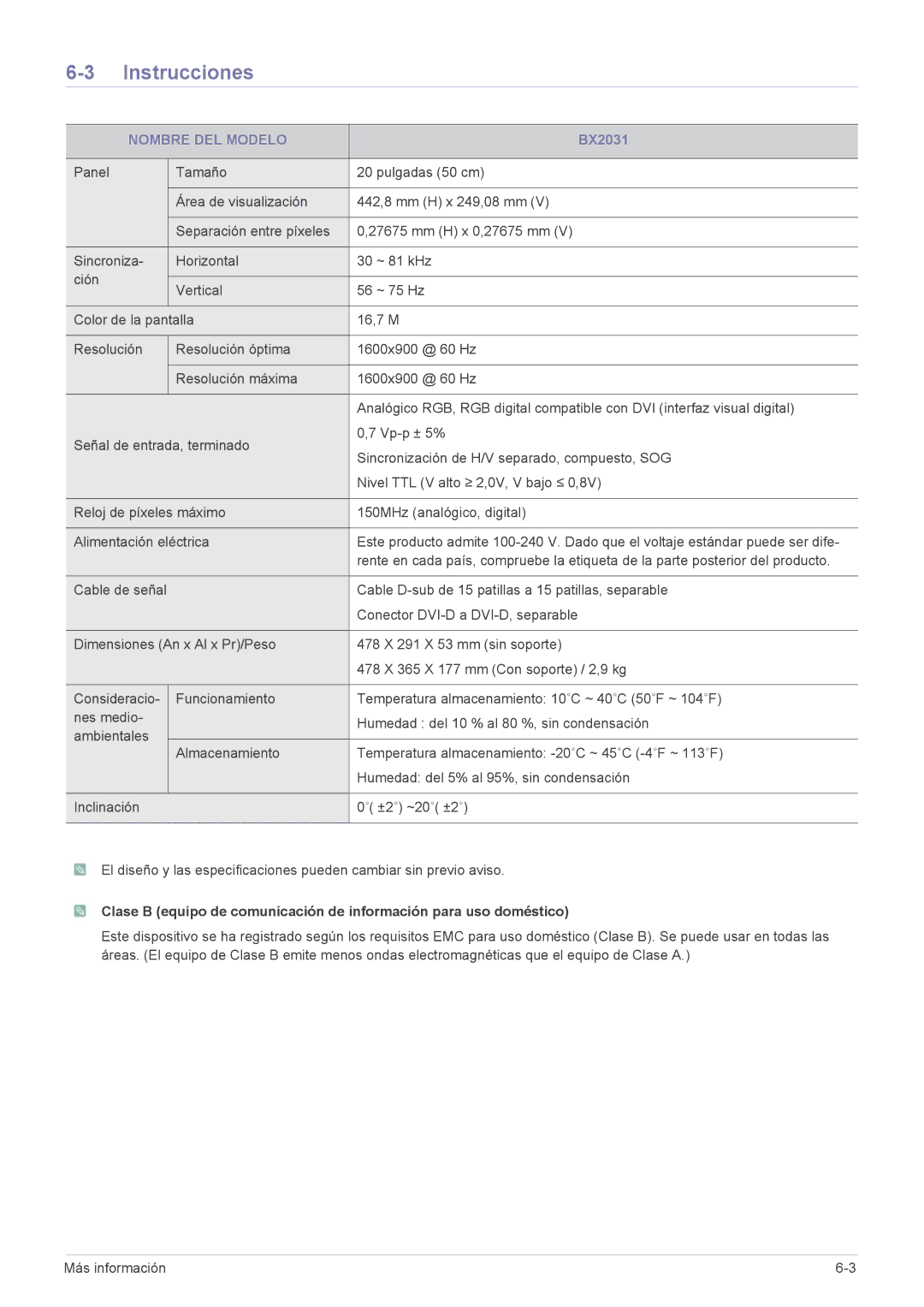 Samsung LS22X3HKFH/XF, LS24X3HKFE/EN, LS24X3HKFN/EN, LS23X3HKFN/EN, LS22X3HKFE/EN, LS22X3HKFE/XS manual BX2031 