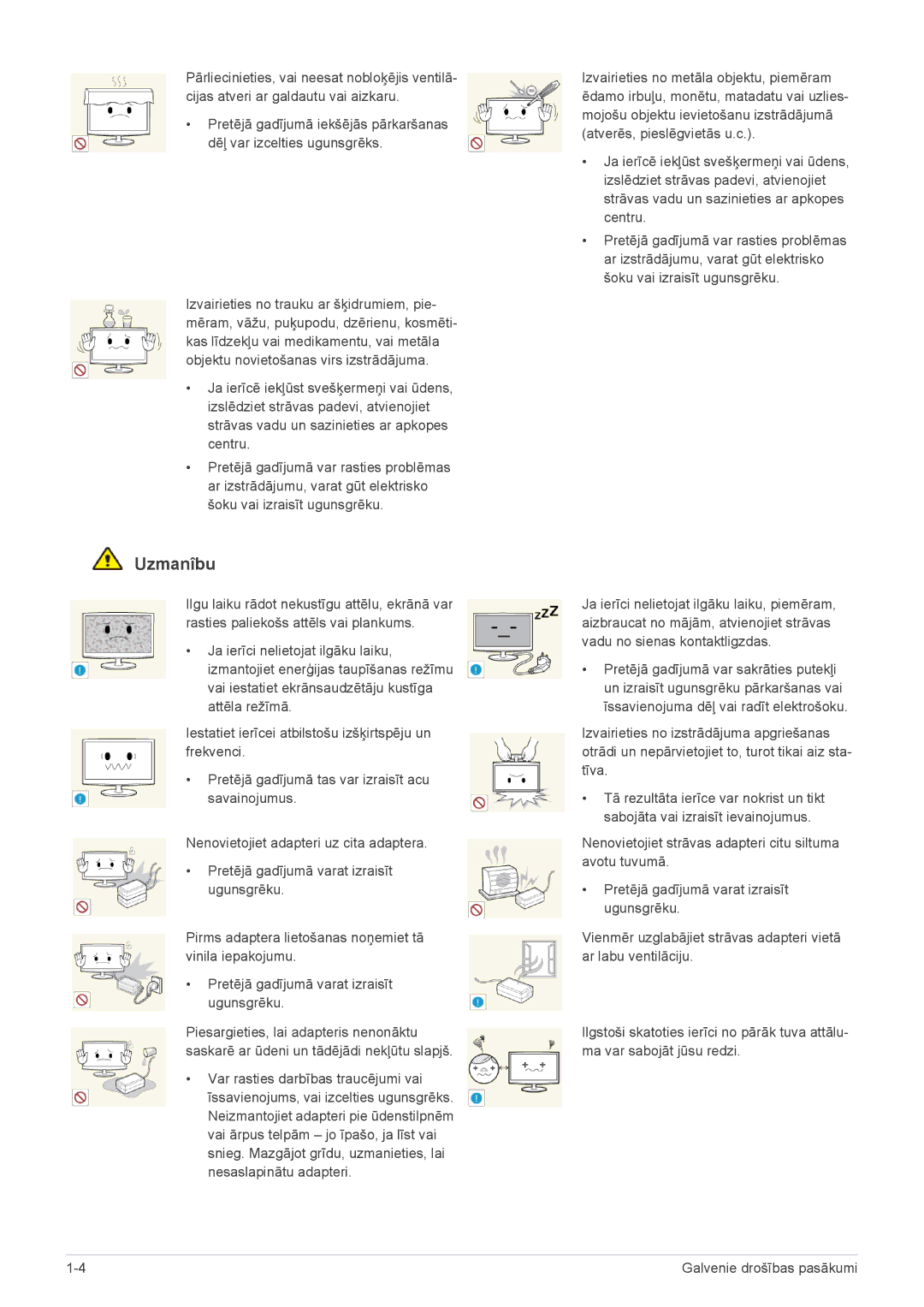 Samsung LS20A300NS/EN, LS23A300BS/EN, LS19A300NS/EN, LS24A300BS/EN, LS22A300NS/EN manual Var rasties darbības traucējumi vai 