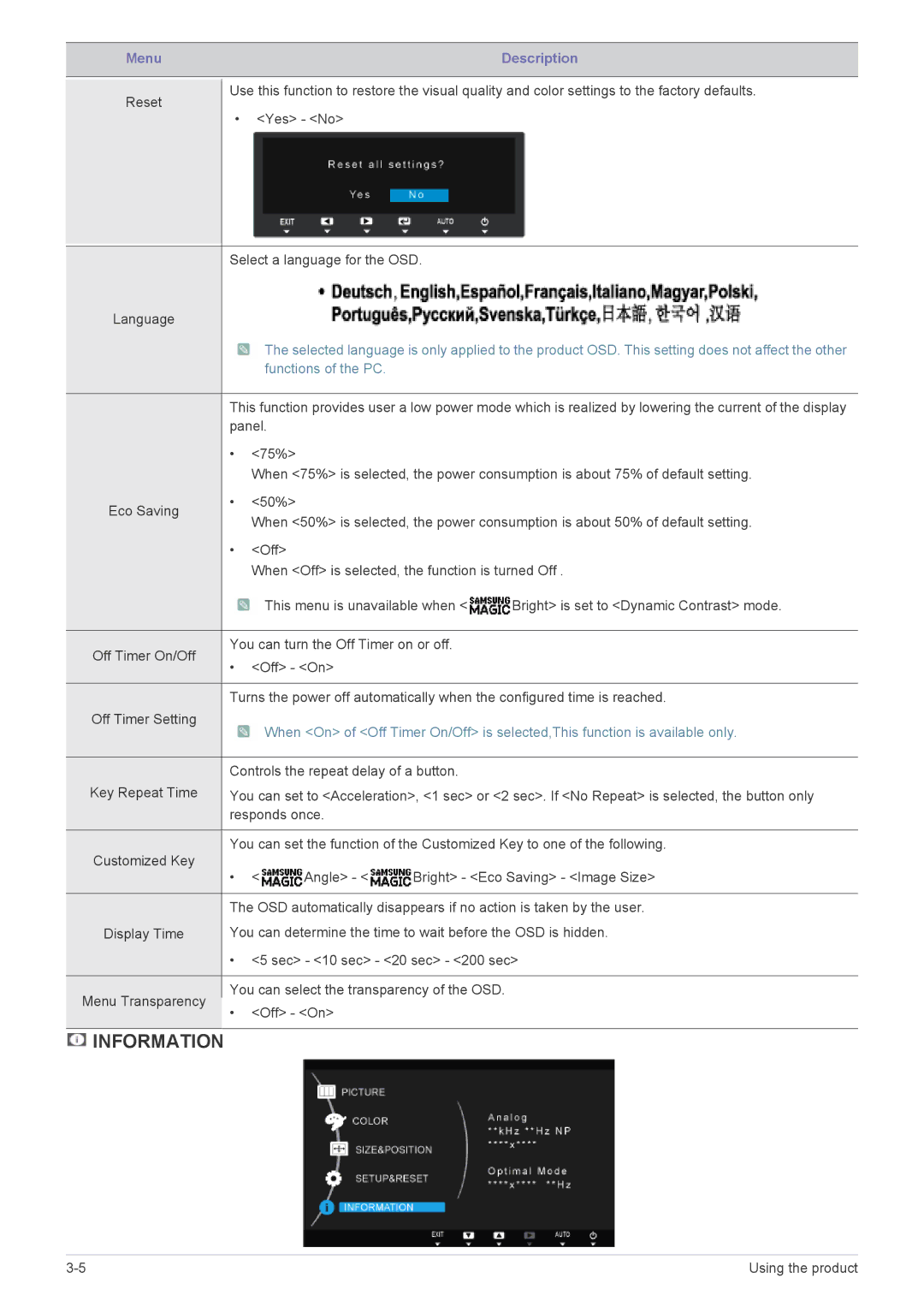 Samsung LS23A300NS/CI, LS22A300NS/CI manual Information 